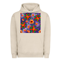 Pigment French Oak pumpkin flower halloween seamless pattern Urban Hoodie - BundleAndBundleShop