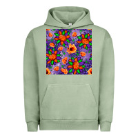 Pigment Oil Green pumpkin flower halloween seamless pattern Urban Hoodie - BundleAndBundleShop