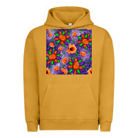 Pigment Peanut Butter pumpkin flower halloween seamless pattern Urban Hoodie - BundleAndBundleShop