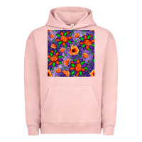 Pigment Salmon pumpkin flower halloween seamless pattern Urban Hoodie - BundleAndBundleShop