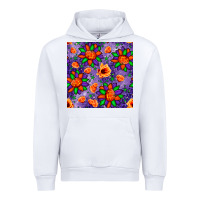 White pumpkin flower halloween seamless pattern Urban Hoodie - BundleAndBundleShop