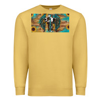 Antique Gold Blessed cros sunflowers Premium Sweatshirt - RanaPortraitStore