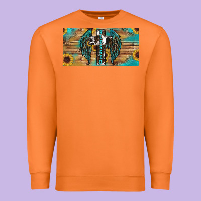 Premium Sweatshirt Blessed cros sunflowers