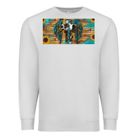 Dove Grey Blessed cros sunflowers Premium Sweatshirt - RanaPortraitStore