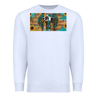 White Blessed cros sunflowers Premium Sweatshirt - RanaPortraitStore