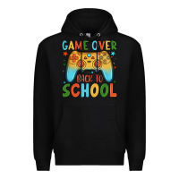 Black game over back to school Premium Hoodie - JahusDesignShop