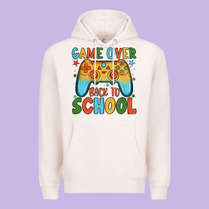Game Over Back To School Premium Hoodie Designed By Jahusdesignshop