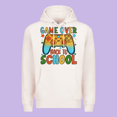 Game Over Back To School Premium Hoodie Designed By Jahusdesignshop