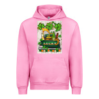 Fuchsia Pink lucky truck Urban Hoodie - AdoDesignShop