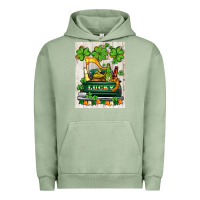 Pigment Oil Green lucky truck Urban Hoodie - AdoDesignShop