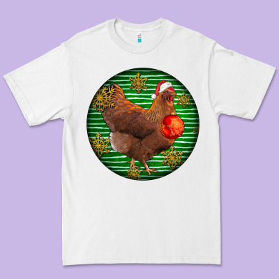 New Hampshire Red Chicken Christmas Premium Tee Designed By Lillyallendesigns