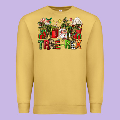 Premium Sweatshirt tree rex coffee cups
