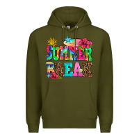 Army Green summer break Premium Hoodie - AdoDesignShop