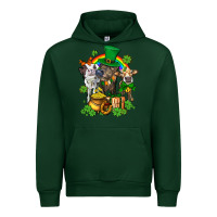 Forest Green little cows and st patricks party Urban Hoodie - AdoDesignShop
