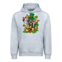 Heather Grey little cows and st patricks party Urban Hoodie - AdoDesignShop