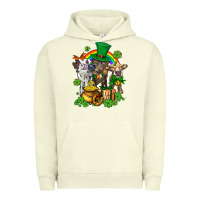 Pigment Pistachio little cows and st patricks party Urban Hoodie - AdoDesignShop