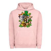 Pigment Salmon little cows and st patricks party Urban Hoodie - AdoDesignShop
