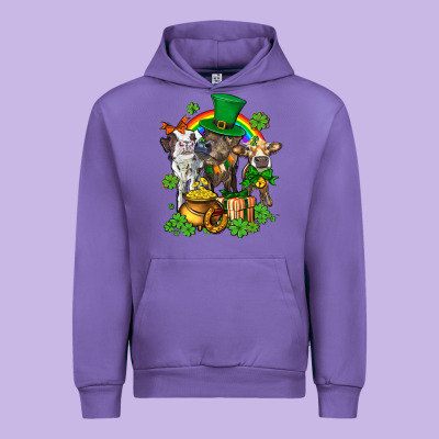 Little Cows And St Patricks Party Urban Hoodie Designed By Adodesignshop