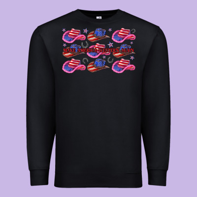 Premium Sweatshirt make america western again