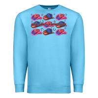 Ocean Blue make america western again Premium Sweatshirt - texasbilliewilder