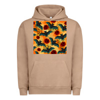 Pigment Burro halloween bat and roses seamless pattern Urban Hoodie - BundleAndBundleShop