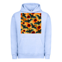Pigment Grape Ice halloween bat and roses seamless pattern Urban Hoodie - BundleAndBundleShop