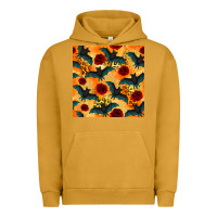 Halloween Bat And Roses Seamless Pattern Urban Hoodie | Teevron