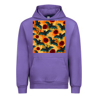 Tulip halloween bat and roses seamless pattern Urban Hoodie - BundleAndBundleShop