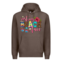 Coffee resting beach face Premium Hoodie - AdoDesignShop