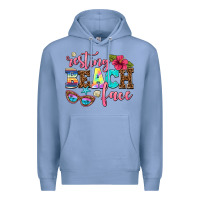 Colony Blue resting beach face Premium Hoodie - AdoDesignShop