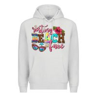 Dove Grey resting beach face Premium Hoodie - AdoDesignShop