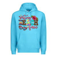 Ocean Blue resting beach face Premium Hoodie - AdoDesignShop