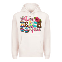 Pale Pink resting beach face Premium Hoodie - AdoDesignShop