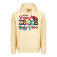 Pina Colada resting beach face Premium Hoodie - AdoDesignShop