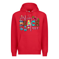 Red resting beach face Premium Hoodie - AdoDesignShop