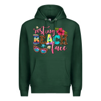Sports Green resting beach face Premium Hoodie - AdoDesignShop