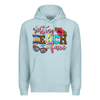 Blue Mist resting beach face Premium Hoodie - AdoDesignShop