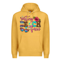 Mustard resting beach face Premium Hoodie - AdoDesignShop