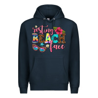 Navy resting beach face Premium Hoodie - AdoDesignShop