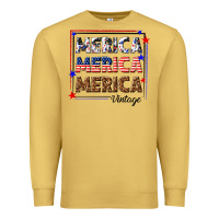 Antique Gold merica merica merica vintage Premium Sweatshirt - texasbilliewilder