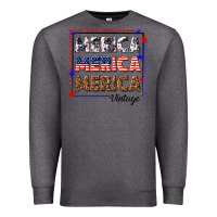 Charcoal Heather merica merica merica vintage Premium Sweatshirt - texasbilliewilder