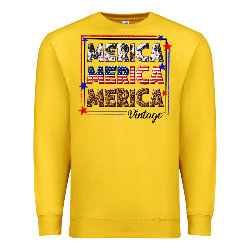 Merica Merica Merica Vintage Premium Sweatshirt by texasbilliewilder | Teevron