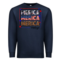Navy merica merica merica vintage Premium Sweatshirt - texasbilliewilder