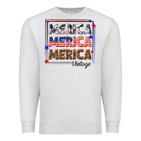 Oatmeal Heather merica merica merica vintage Premium Sweatshirt - texasbilliewilder