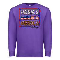 Purple merica merica merica vintage Premium Sweatshirt - texasbilliewilder