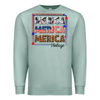 Seafoam merica merica merica vintage Premium Sweatshirt - texasbilliewilder
