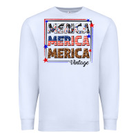 White merica merica merica vintage Premium Sweatshirt - texasbilliewilder