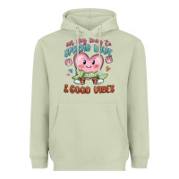 Matcha on my way to spread love Heavyweight Hoodie - MaliasSmallBusiness