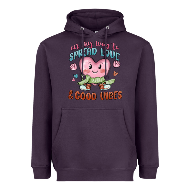 On My Way To Spread Love Heavyweight Hoodie by MaliasSmallBusiness | Teevron