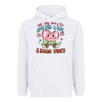 White on my way to spread love Heavyweight Hoodie - MaliasSmallBusiness